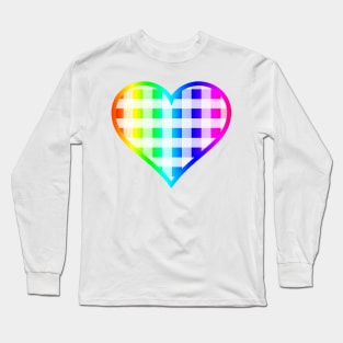 Double Rainbow and White Buffalo Plaid Long Sleeve T-Shirt